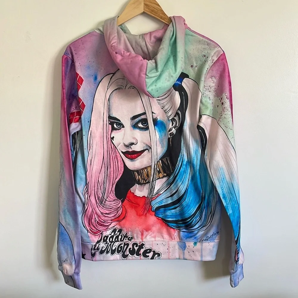 Suicide Squad's Harley Quinn 3D Printed Artwork Unisex Hooded Pullover Sweater